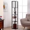 Lámpara de pie china estante de almacenamiento simple moderno lámpara de mesita de noche dormitorio lámpara de sala de estar estudio lámpara estantería decorativa