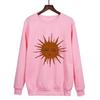 Comercio Exterior Sol Nuevo Suéter Estampado de Otoño e Invierno para Mujer Suéter de Cuello Redondo Europeo y Americano