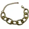 Colar de Corrente de Metal Exagerado para Homens e Mulheres, Marca de Moda de Rua, Hip-Hop, Tendência, Único, Estiloso, Pulseira Ultra-Grossa, Estilo Minimalista