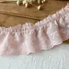 Saia com Renda Bordada de Algodão Barra Punhos Algodão Lo Guarda-chuva Material Artesanal DIY Largo