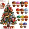 Enfeite 2D Plano 12 Peças Exclusivo de Madeira Balão de Natal Papai Noel Anjo Festival Decoração de Casa
