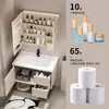 Nuevo juego de gabinete de baño de aleación de aluminio espacial, apto para baños pequeños, con lavabo integrado