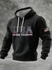 Sudadera con capucha Retro Americana Nueva 2026 para Hombres y Mujeres, Bandera y Cruz Impresas en 3D, Estilo Informal Holgado de Moda