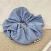 Simple Retro Denim Color Sólido Anillo para el Cabello de Intestino Grueso Cuerda para el Cabello de Cola de Caballo Baja Cuerda para Moño Flor para Atar el Cabello de Mujer Nueva Combinación Total