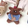 Colección de Colgantes de Tela Coreana de Dibujos Animados, Llaveros de Oso y Conejo, Collares de Muñecas Estéreo, Accesorios Lindos para Niños, Mayoreo