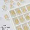 Cuentas redondas retro transparentes con raya dorada, cuentas espaciadoras cuadradas antiguas, material para accesorios de aretes de joyería hechos a mano DIY
