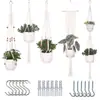Fio de Algodão Tecido à Mão Decoração Suspensa para Varanda Rede para Vaso de Flores Transfronteiriça Cesta Suspensa para Plantas Rede para Vaso de Flores de Pousada