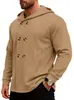 Comércio Exterior Amazon Transfronteiriço Mais Vendido Europeu e Americano Casaco Trench Coat Masculino de Comprimento Médio Slim Fit com Capuz, Jaqueta Casual Esportiva de Cor Sólida para Homens