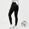 Calças de Yoga de Lã Fina para Mulheres, Sem Costuras Laterais, Cintura Alta, Controle de Barriga, Levanta Bumbum, Leggings Fitness, Meias-Calças Esportivas Espessas e Quentes para Outono e Inverno