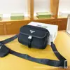 Bolso Cruzado Exclusivo de P Nuevo para Hombre Bolso Mensajero de Nailon Bolso Cruzado para Hombre Bolso Pequeño Dos en Uno