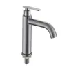 Torneira de pia de água fria única em aço inoxidável 304, torneira de lavatório em aço inoxidável, torneira de água fria única
