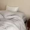 Conjunto de cama de luxo jacquard macio e amigo da pele, em algodão puro com camada dupla de gaze, estilo Hong Kong, para dormir sem roupa, conjunto de pijama minimalista de quatro peças