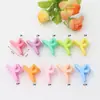 Pinzas para el cabello de goma de color resorte mate de 2.5 cm al por mayor para niñas, Accesorios para el cabello de color sólido de alta gama, Diseño simple