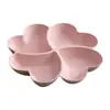 Plato de Frutas Compartimentado Creativo con Forma de Corazón de Trébol de Cuatro Hojas para Uso Doméstico en la Sala de Estar, Adecuado para Snacks, Snacks de Trébol de la Suerte, Postres y Frutas
