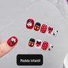 Adesivos de unhas infantis originais com desenho animado do Mickey Mouse, estrela do mar, diamante, lantejoulas fofas, não machucam as unhas, arte de unhas infantil