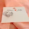 Anel de Zircônia Romântico Europeu e Americano Transfronteiriço para Mulheres, Design de Nicho da Moda, Anéis Doces de Casal, Anéis Personalizados