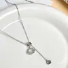 Colar de Calcedônia Atmosférico para Mulheres Design de Nicho Moderno Versátil de Alta Qualidade Ecológico Colar Galvanizado Atacado