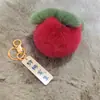 Pele de Coelho Rex Imitação Pequeno Caqui Pingente de Mochila Escolar Boneca Bola de Pelúcia Chaveiro de Carro Ornamento Presente Acessórios de Pelúcia