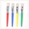 Set de brochas de aceite al por mayor 4 mango de plástico pelo de cerdo tablero de nailon pincel para pintura gouache pincel de pintura para niños suministros de arte