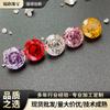 Suministrado Directamente por el Fabricante, Diamantes Sueltos Redondos Rojos Chinos Qianxi Corte Rosa, Gemas Facetadas de Fondo Plano, Joyería de Circonita, Estilo Lujo Ligero