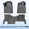 Adequado para GMC Hummer SUV 2023-2025 Material 3D para Todas as Estações Tapete de Chão TPE Tapete de Porta-Malas