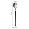 Acero inoxidable 304 estilo coreano cuchara cuchara de postre Tenedor café mango largo cuchara para mezclar vajilla occidental creativa se puede imprimir logo