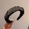 Diadema Plisada de Verano de Venta Caliente Transfronteriza Diadema Retro Francesa con Pedrería en la Parte Superior del Cráneo Accesorios para el Cabello Avanzados para Salir con Sensor de Presión