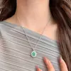 Collar con Anillo de Diamante Girasol Paraíba de Alta Atmósfera Retro Traje de Joyería de Lujo Elegante de Moda
