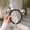 Faixa de Cabeça Macia Fofa de Pelúcia Bola de Carvãozinha para Mulheres Faixa de Cabelo de Panda de Desenho Animado para Lavar o Rosto de Meninas Versátil de Pelúcia Acessórios de Cabelo de Celebridade da Internet