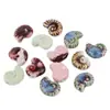 Accesorios para Pulseras DIY Cuentas Sueltas Cerámicas Mixtas Agujero Recto Material para Pulseras de Caracolas Cuentas de Porcelana Cuentas Cerámicas de Horno Jingdezhen