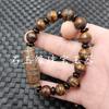 Pulsera de jade con cuentas Sky de tres ojos en blanco y negro Jarrón con cuentas Sky de nueve ojos verdes Pulsera luantong de cuentas Sky Pulsera retro Wenwan