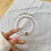 Pulsera de Cristal en Polvo de Fresa Doble Círculo Hecha a Mano Creativa Exquisita y Suave Pulseras Apilables para Niñas Regalo para el Día de San Valentín Chino