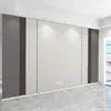 Panel de Pared Integrado de Fibra de Bambú y Madera Decoración de Pared de Fondo de TV para Sala de Estar Sofá Moderno de Carga Automática Panel de Pared para Dormitorio