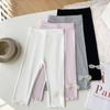 Leggings de Verano de Modal para Niñas con Lazo Estilo Coreano, Pantalones Capri Modernos para Bebés y Niños que se Pueden Usar en la Calle