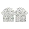Camisa Floral Estilo Resort Hawaiano para Hombre de Manga Corta de Seda Helada de Secado Rápido Camisa Casual Holgada Atractiva Transpirable para Hombre