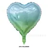 Globo de aluminio versión ligera de 18 pulgadas en forma de corazón color sólido globo de amor decoración de fiesta de cumpleaños de bebé decoración de escena al por mayor
