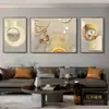 Pintura decorativa moderna minimalista para sala de estar, arte abstrato em linha, pintura para pendurar na parede de fundo do sofá, tríptico de atmosfera de alta qualidade