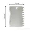 Rascador de Crema para Pastel de Acero Inoxidable Peine Decorador Lateral Espátula Dentada Herramientas de Horneado Transfronterizas Utensilios de Decoración Fábrica
