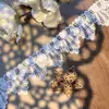 Em estoque Novo Lolita Bordado Solúvel Em Água Lace Leite Seda Único Lado Flor Onda Lace Lace Código De Barras