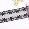 Accesorios decorativos de ropa directos de fábrica, encaje de malla DIY, código de barras hueco negro, bordado de malla, encaje ancho