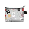 2026 Nova Carteira de Moedas Bolsa Pequena Portátil Mini Porta-Cartões Bolsa para Guardar Moedas e Chaves Padrão Médico Poliéster Portátil