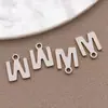 Acero Inoxidable Galvanizado Estilo Europeo y Americano 26 Letras Inglesas Etiqueta Colgante Pulsera Collar DIY Hecho a Mano Accesorios de Joyería
