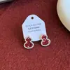 Aretes de Calabaza Hielo Triturado Degradado para Mujer, Diseño de Nicho de Alta Gama, Aretes Exquisitos y Versátiles, Aretes de Color Contrastante Otoño e Invierno para Mujer