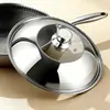 Tapa de Olla de Acero Inoxidable 304 para Cocina, Uso Doméstico, Adecuada para Vaporera y Sartén, Universal Anti-quemaduras, Tapa Elevada Visible, Anti-desbordamiento, Anti-óxido