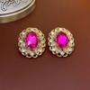 Pendientes atmosféricos de moda vintage medieval, pendientes de estilo cortesano personalizados, pendientes ligeros de lujo de alta gama.