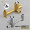 Lavabo de acero inoxidable 304 con grifo de agua fría y caliente oculto, lavabo de pared con salida de pared, grifo de pared preempotrado para uso transfronterizo
