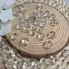 Contas Brancas Naturais Tipo Água Contas Soltas Contas Redondas Transparentes Gelo Contas Soltas Contas DIY Feitas à Mão Material para Pulseira Colar de Mão