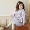 Sudadera con Forro Polar para Niña Lime, Nueva Colección Otoño e Invierno para Niños Bebés, Estilo Western, Dulce, Linda, Dibujos Animados, Cuello Redondo, Top Engrosado