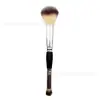 Pincel de pó multifuncional de cabeça dupla pincel de alto brilho um pincel cosmético para blush ferramentas de beleza pincel de mel portátil