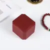 Caixa de Joias Octogonal Vermelha Caixa de Embalagem para Joias da Moda Anel Caixa para Anel Colar Pulseira Caixa de Presente Caixa de Armazenamento Caixa para Anel Venda por Atacado